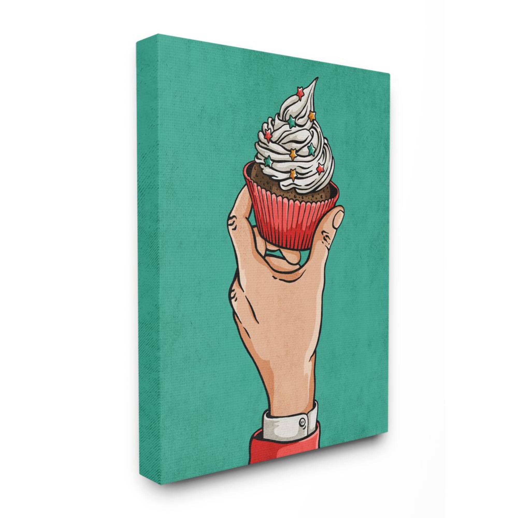 Stupell Industries Vintage Cupcake Canvas Wall Art